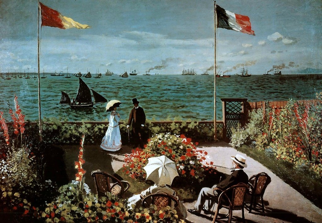 Amazon.com: Claude Monet Garden at Sainte Adresse 1867